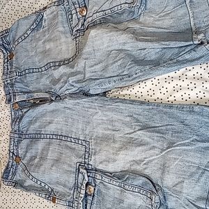 Light Blue True Religion Cargo Shorts